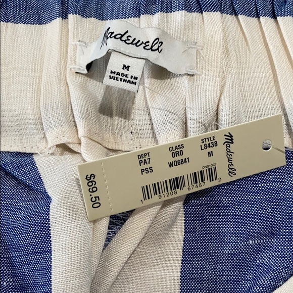 Madewell Huston Pull-On Crop Pants in Stripe - Picture 7 of 9